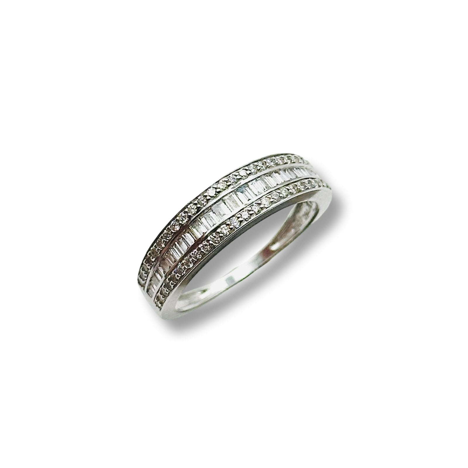 HALF ETERNITY BAND DIAMOND RING - Al Khatib Gold