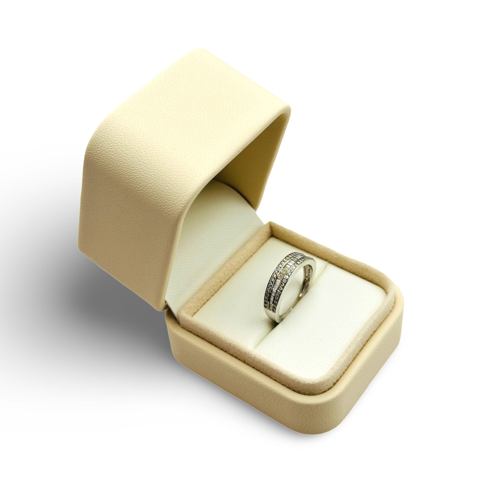 HALF ETERNITY BAND DIAMOND RING - Al Khatib Gold