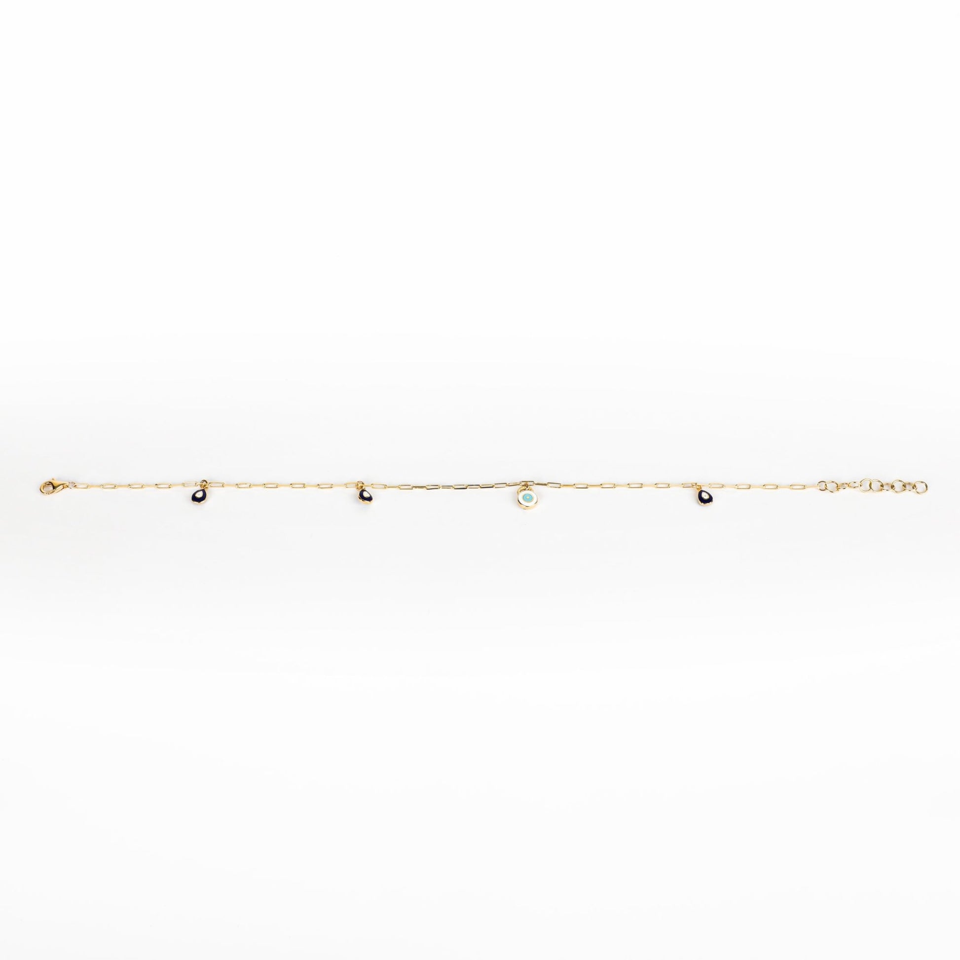 PAPERCLIP EYE ANKLET - Al Khatib Gold