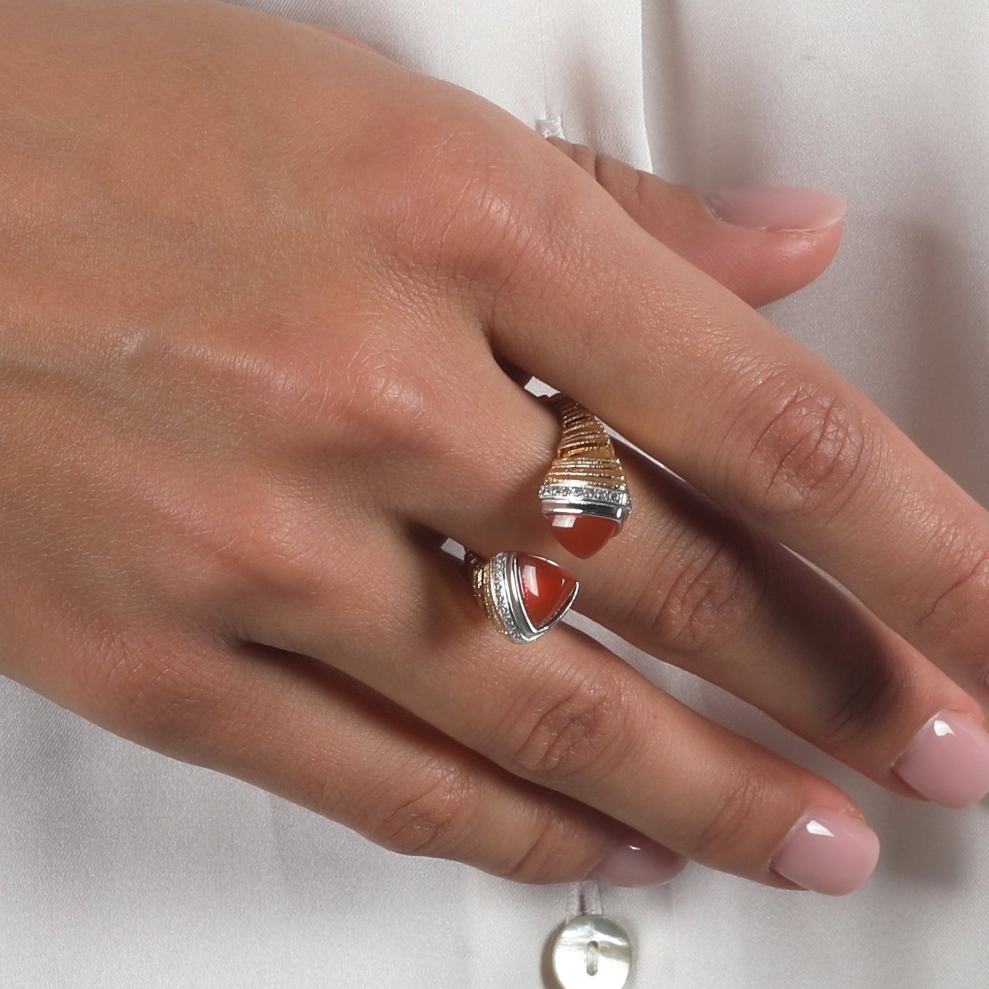 SERENITY MAROON RING - Al Khatib Gold