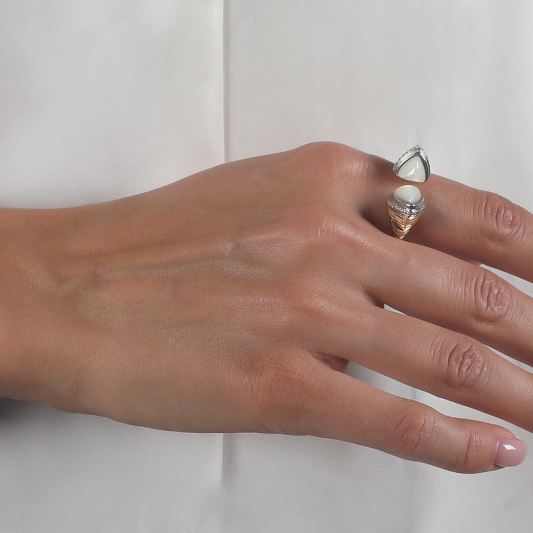 SERENITY WHITE RING - Al Khatib Gold