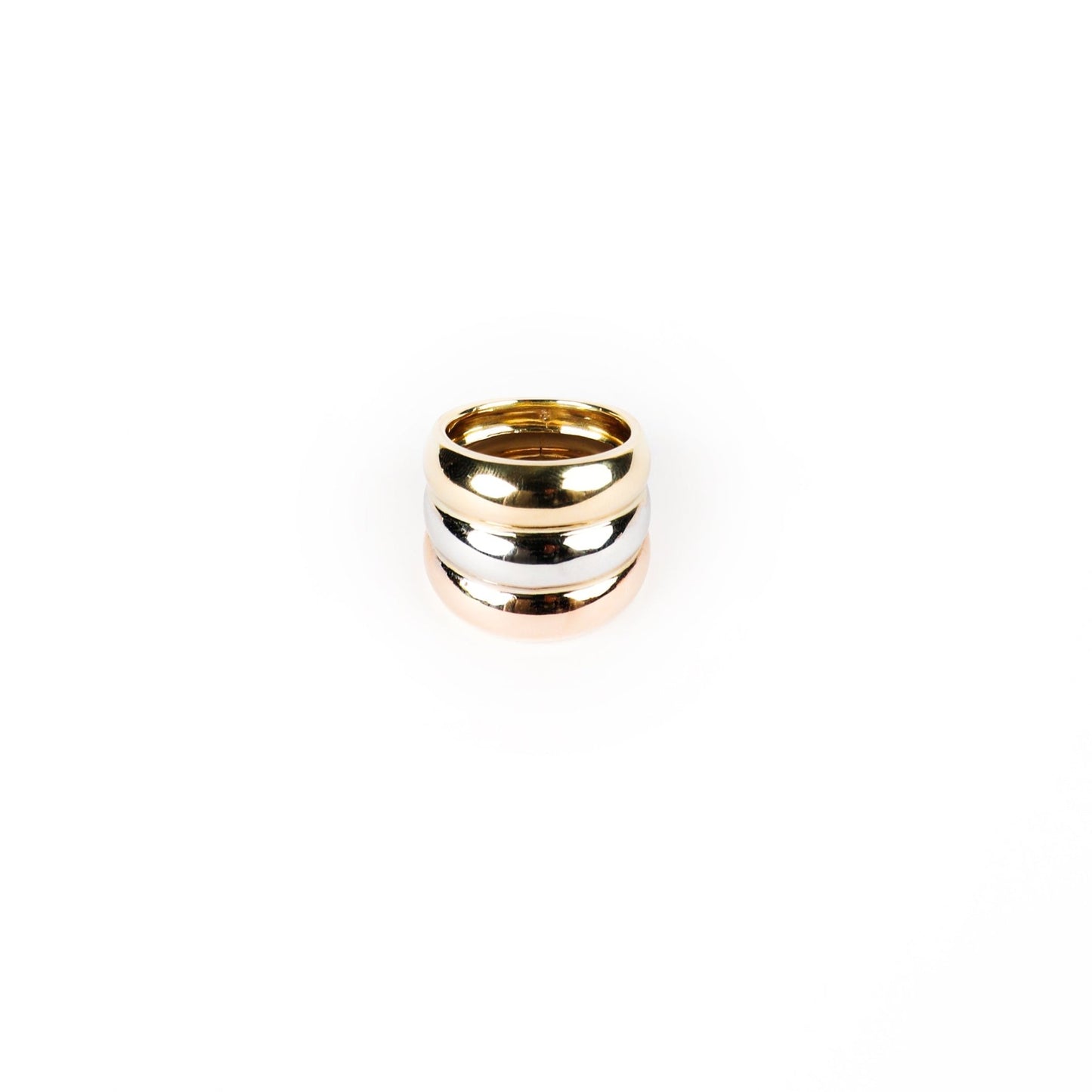 TRICOLOR CHUNKY RING - Al Khatib Gold