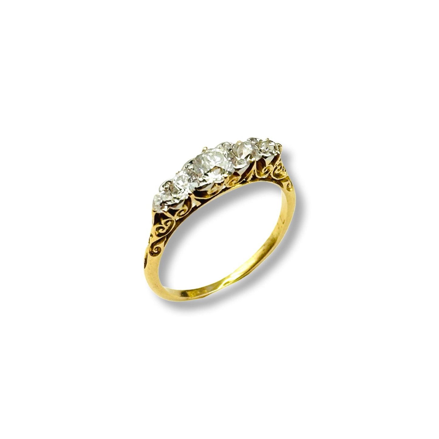 5 STONE DIAMOND RING - Al Khatib Gold