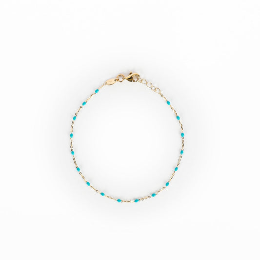 BEADED BLUE BRACELET - Al Khatib Gold