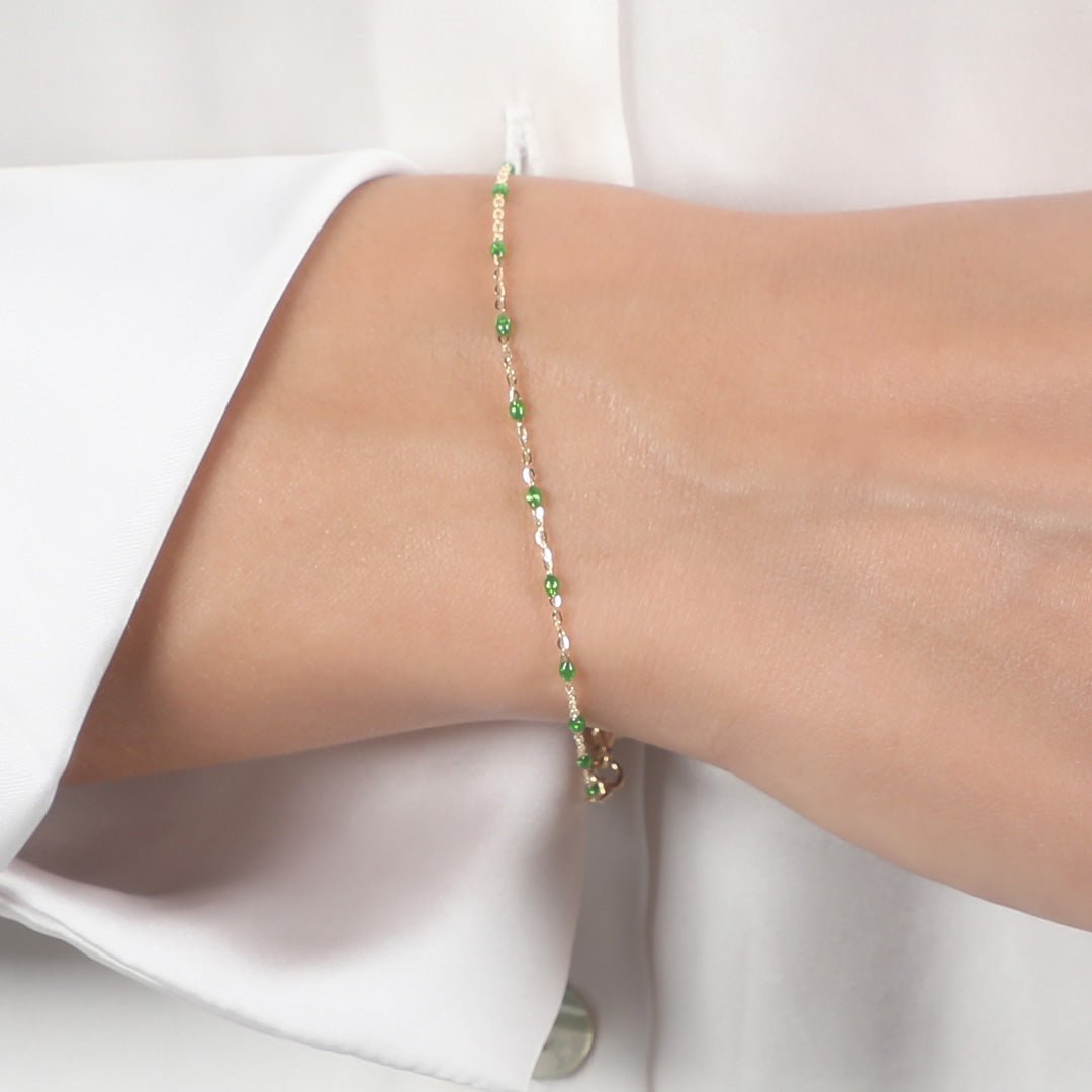 BEADED GREEN BRACELET - Al Khatib Gold