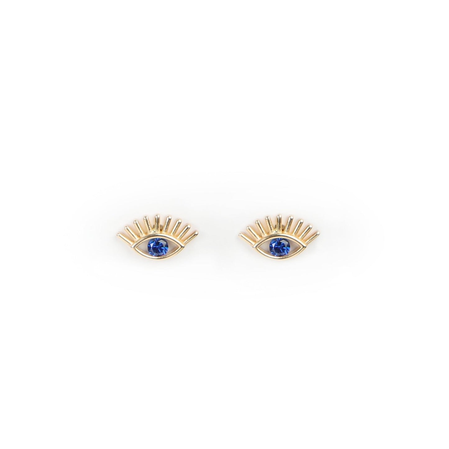 BLUE EYED EARRINGS - Al Khatib Gold