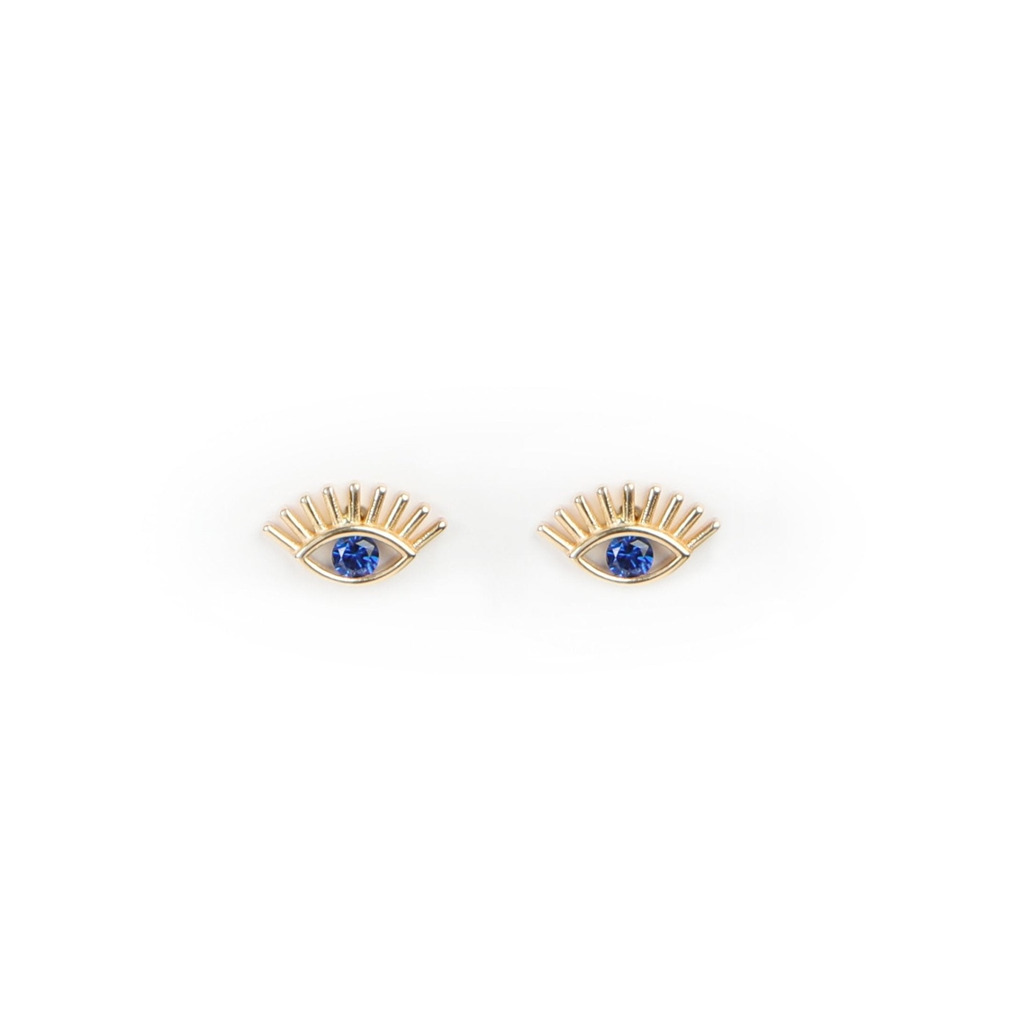 BLUE EYED EARRINGS - Al Khatib Gold