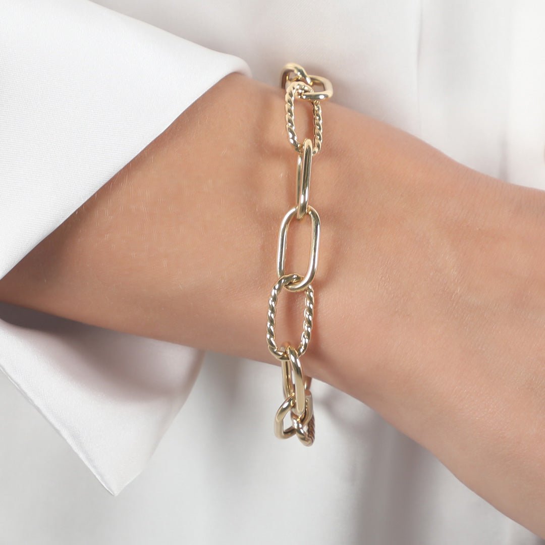 CABLE CHAIN BRACELET - Al Khatib Gold