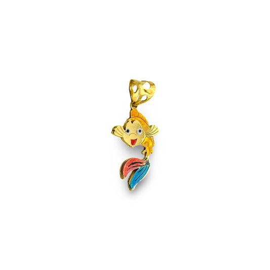 CHILDREN HAPPY FISH PENDANT - Al Khatib Gold