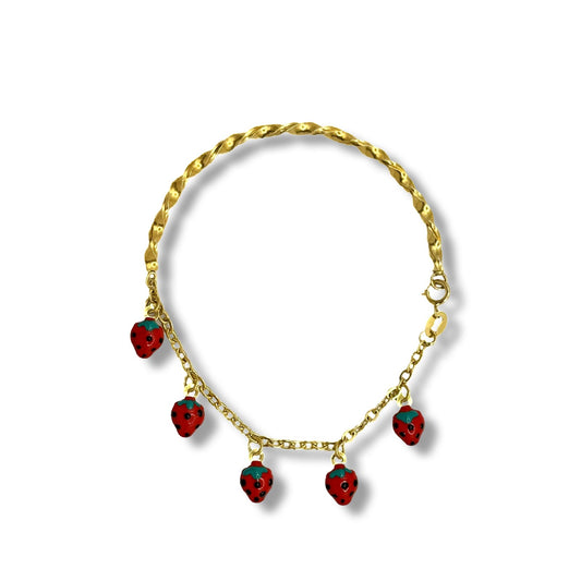 CHILDREN STRAWBERRY BRACELET - Al Khatib Gold