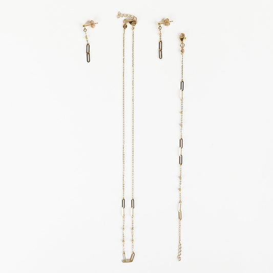 DAINTY PAPERCLIP SET - Al Khatib Gold