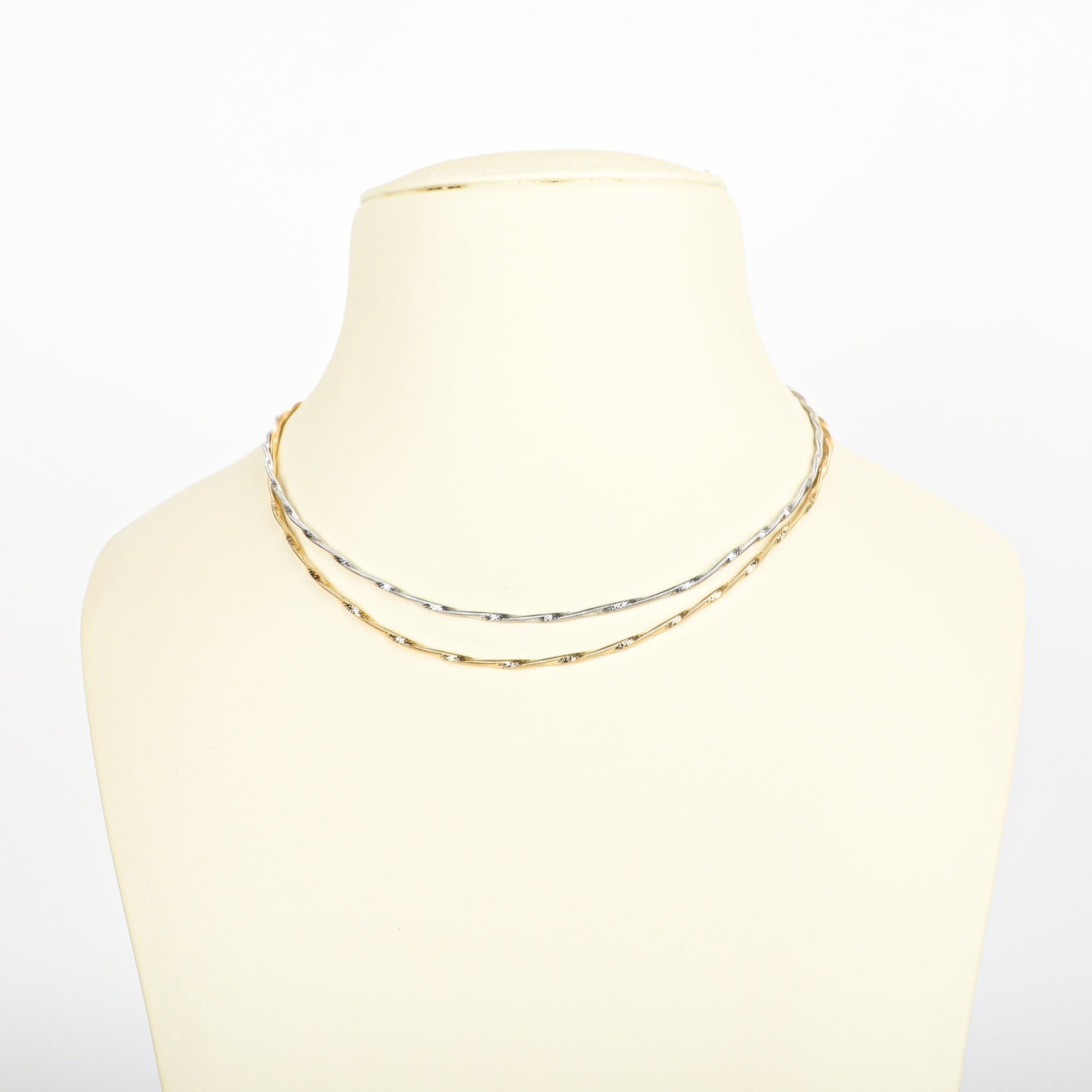 DOUBLE TWIST NECKLACE - Al Khatib Gold