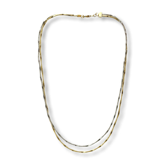 DOUBLE TWIST NECKLACE - Al Khatib Gold