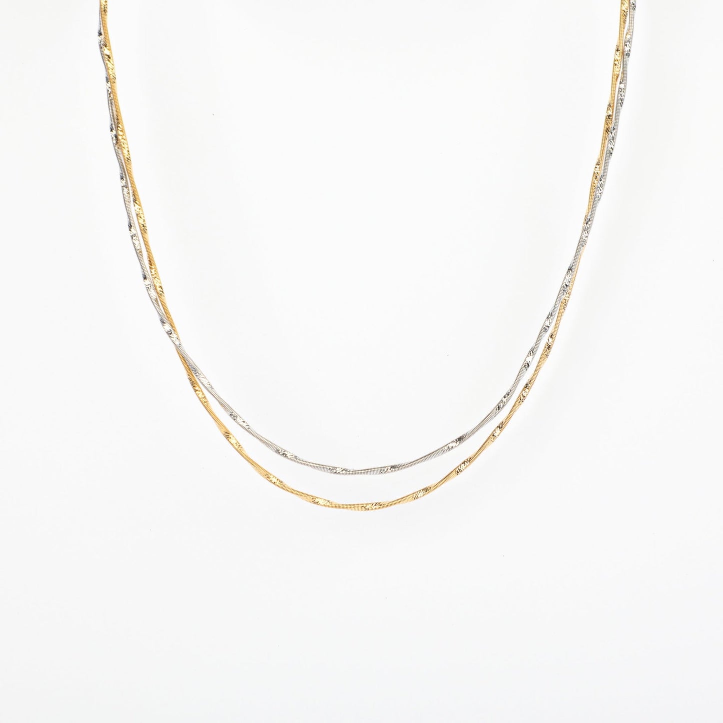 DOUBLE TWIST NECKLACE - Al Khatib Gold