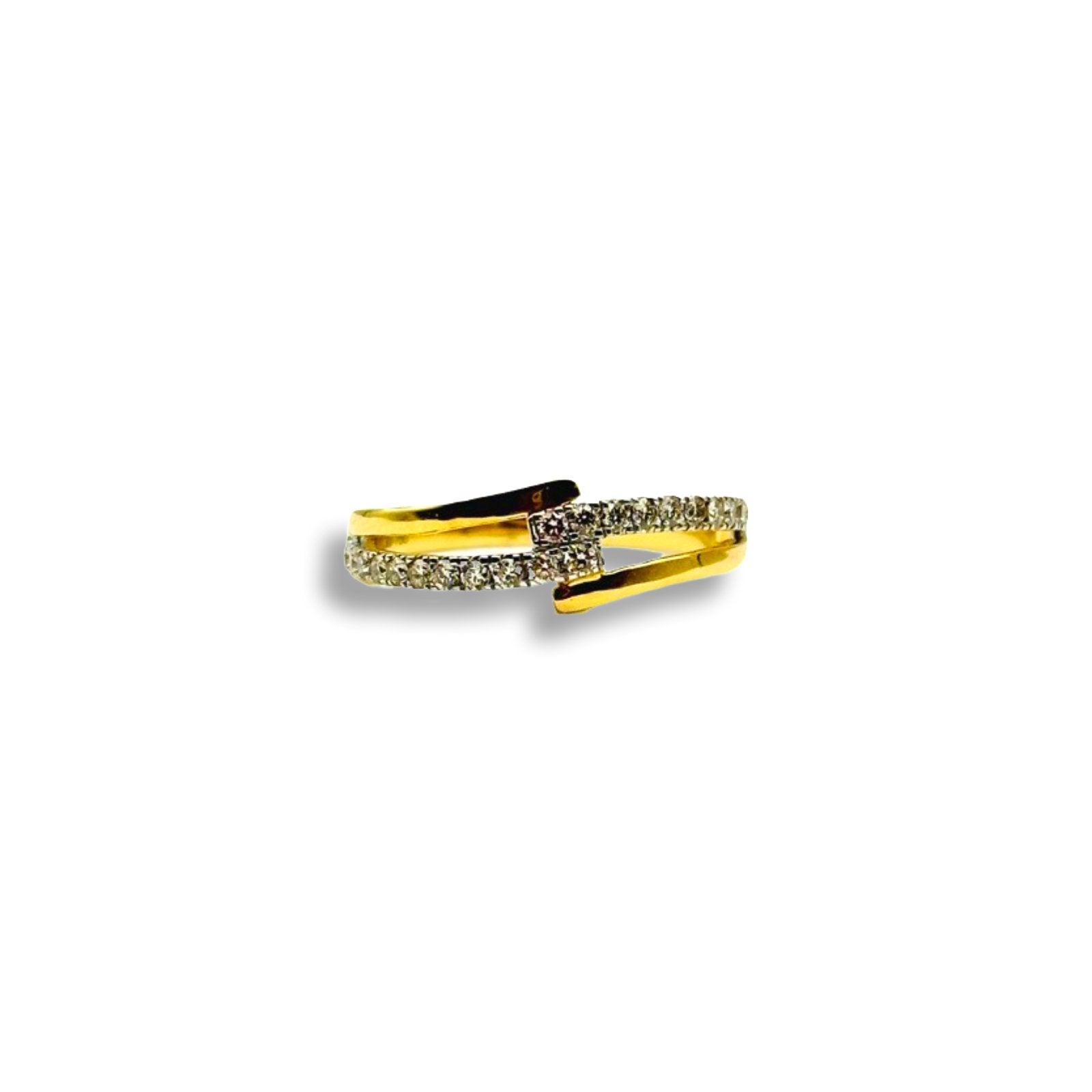 ETERNAL SPARKLE SPLIT DIAMOND RING - Al Khatib Gold