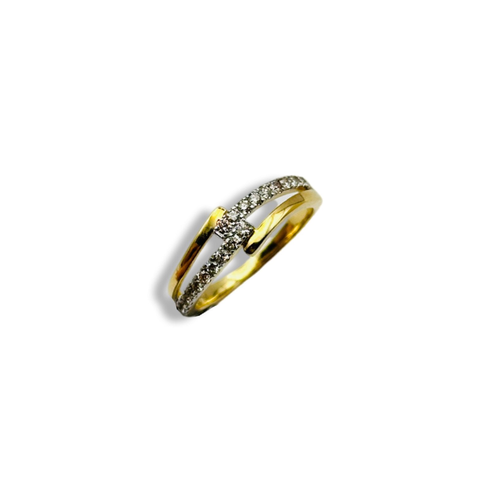 ETERNAL SPARKLE SPLIT DIAMOND RING - Al Khatib Gold