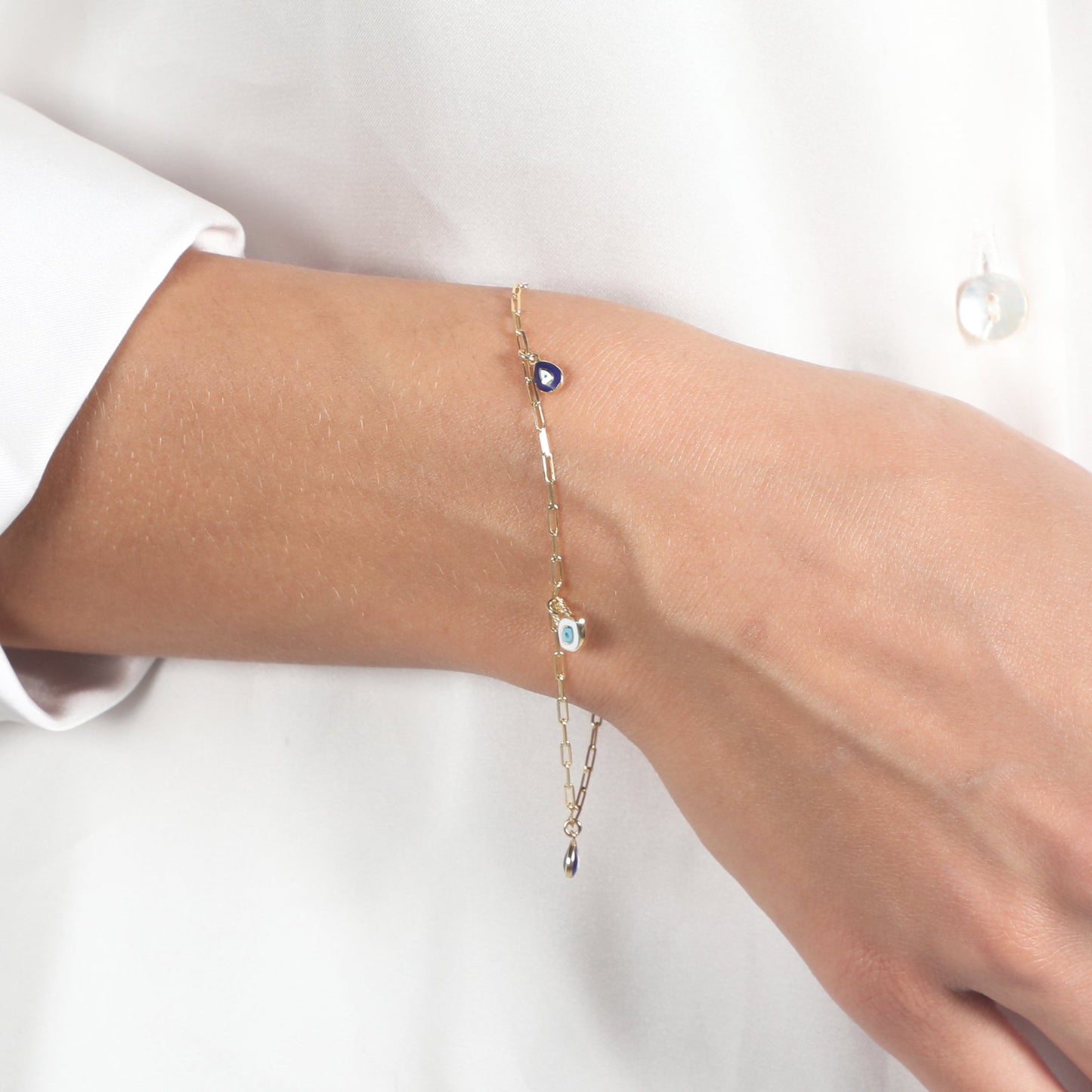 EVIL EYE CHARM BRACELET - Al Khatib Gold