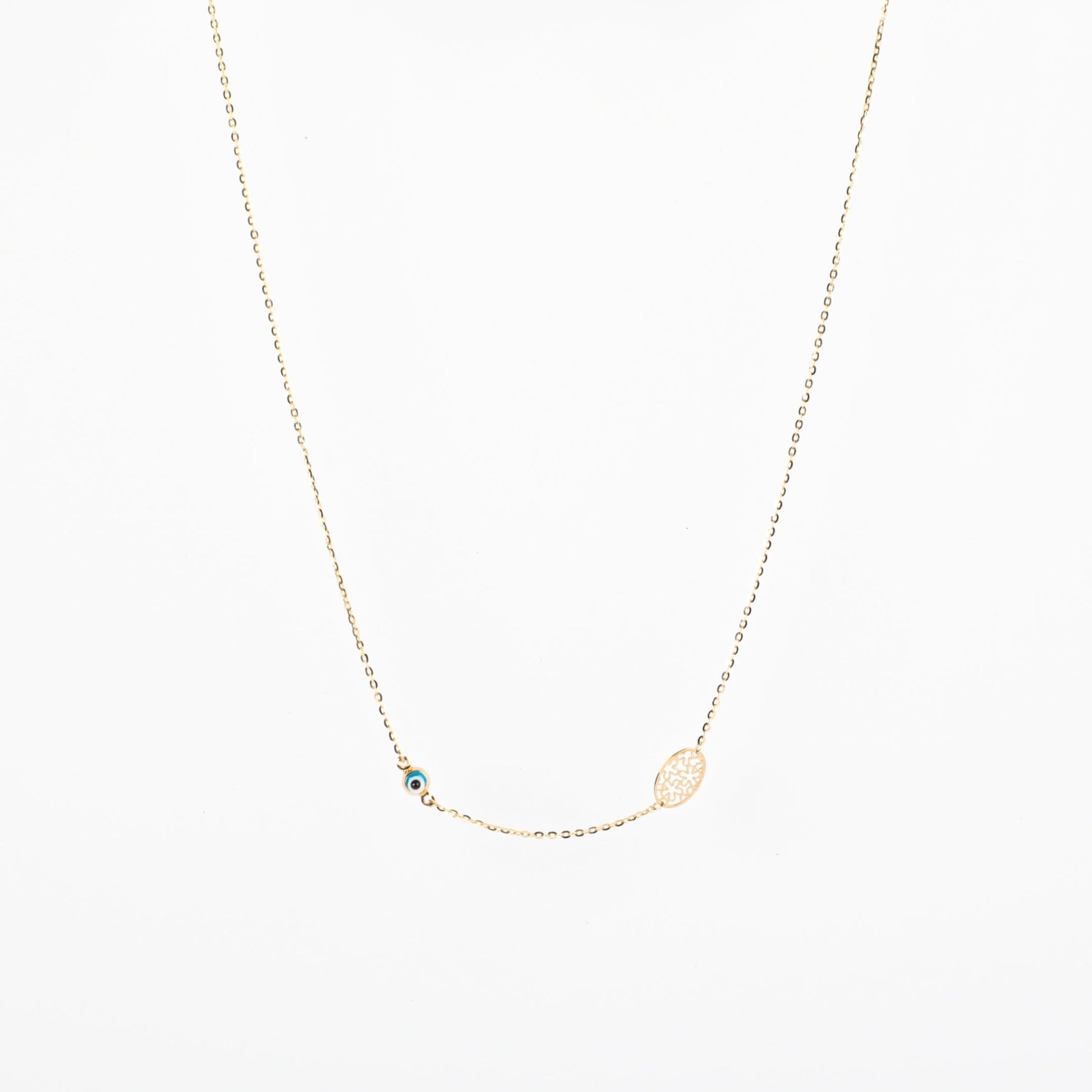 EYE OVAL NECKLACE - Al Khatib Gold