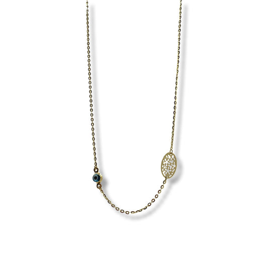 EYE OVAL NECKLACE - Al Khatib Gold