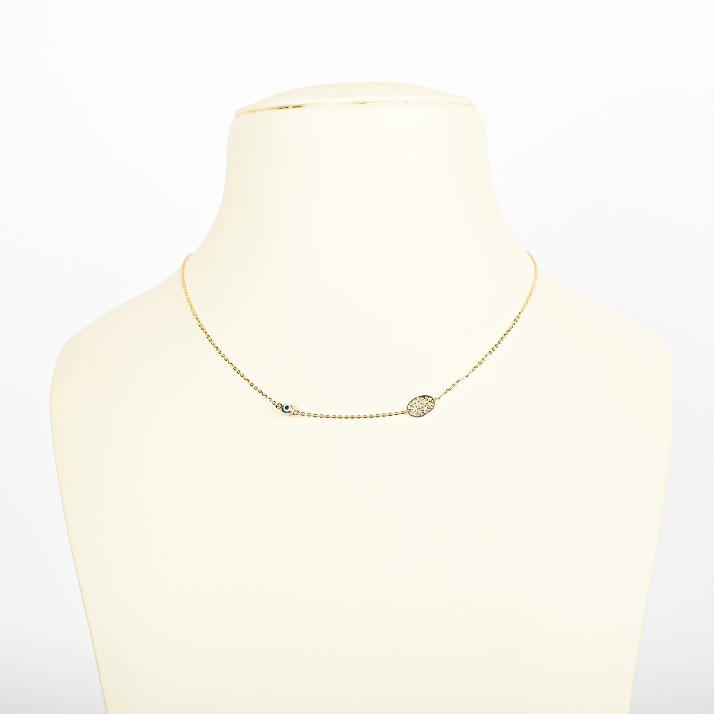 EYE OVAL NECKLACE - Al Khatib Gold