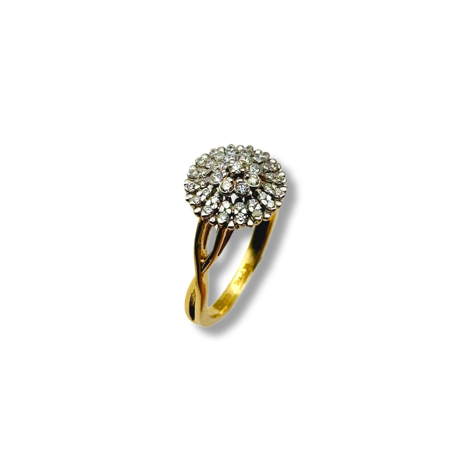 FLORAL CLUSTER DIAMOND RING - Al Khatib Gold