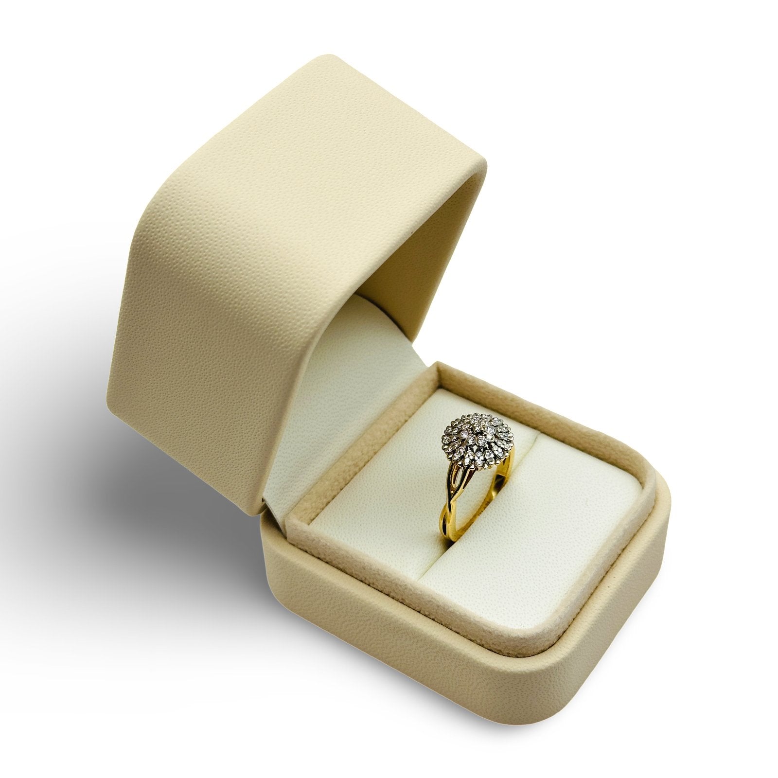 FLORAL CLUSTER DIAMOND RING - Al Khatib Gold