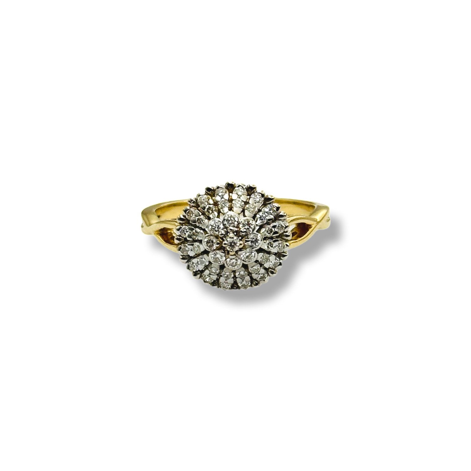 FLORAL CLUSTER DIAMOND RING - Al Khatib Gold