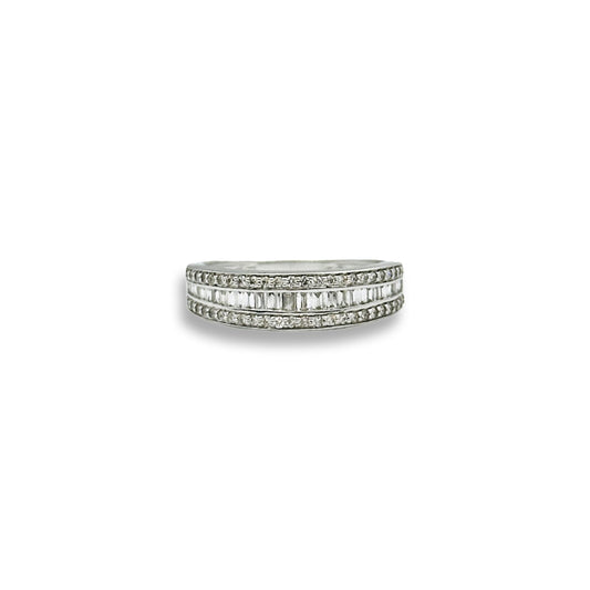 HALF ETERNITY BAND DIAMOND RING - Al Khatib Gold