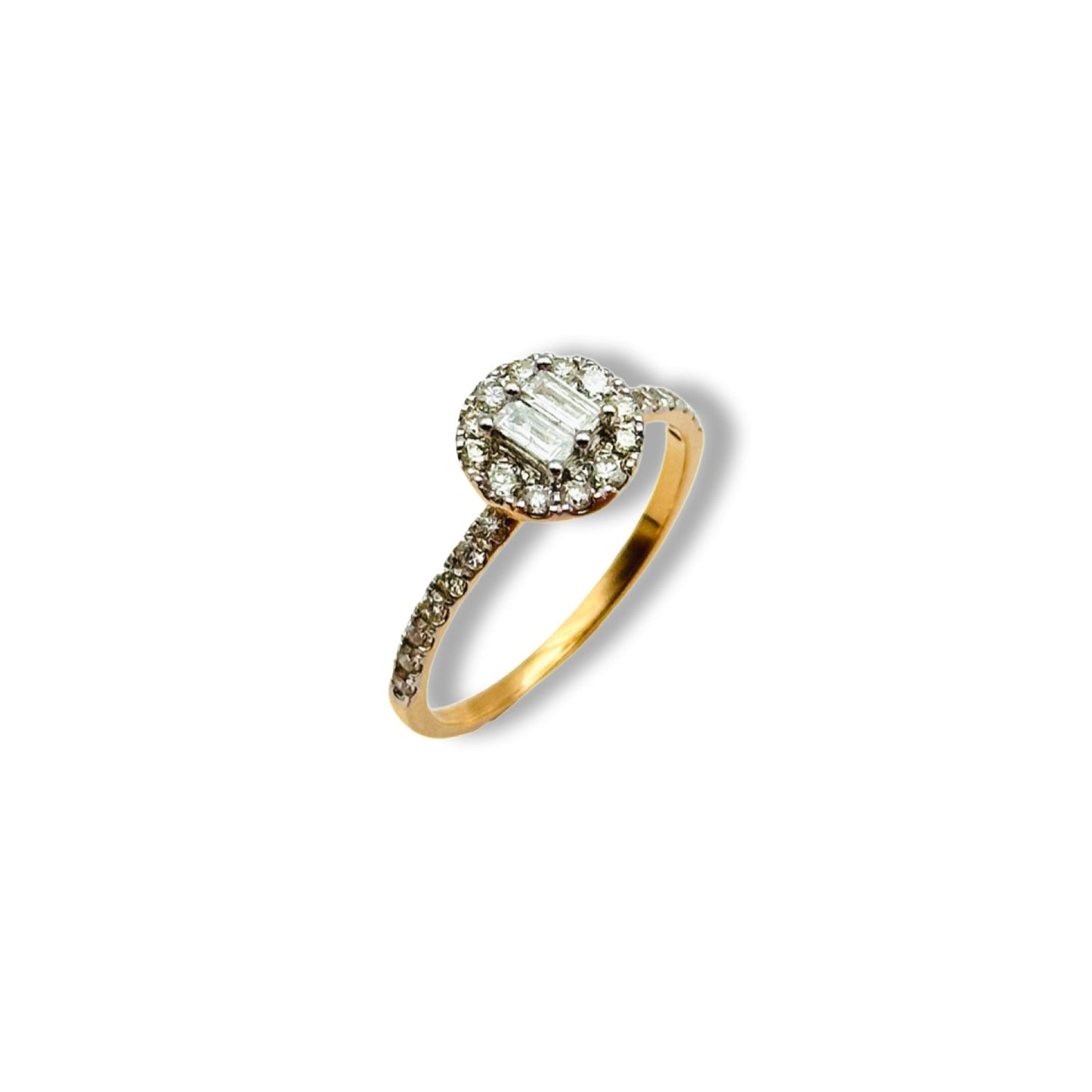 HALO DIAMOND ENGAGEMENT RING - Al Khatib Gold