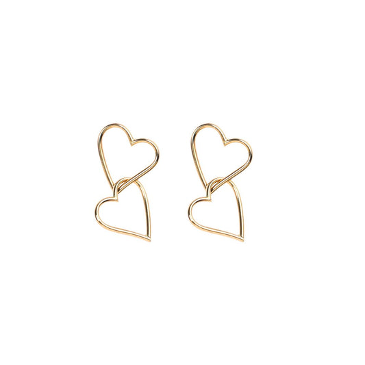 LINK OF HEARTS EARRINGS - Al Khatib Gold