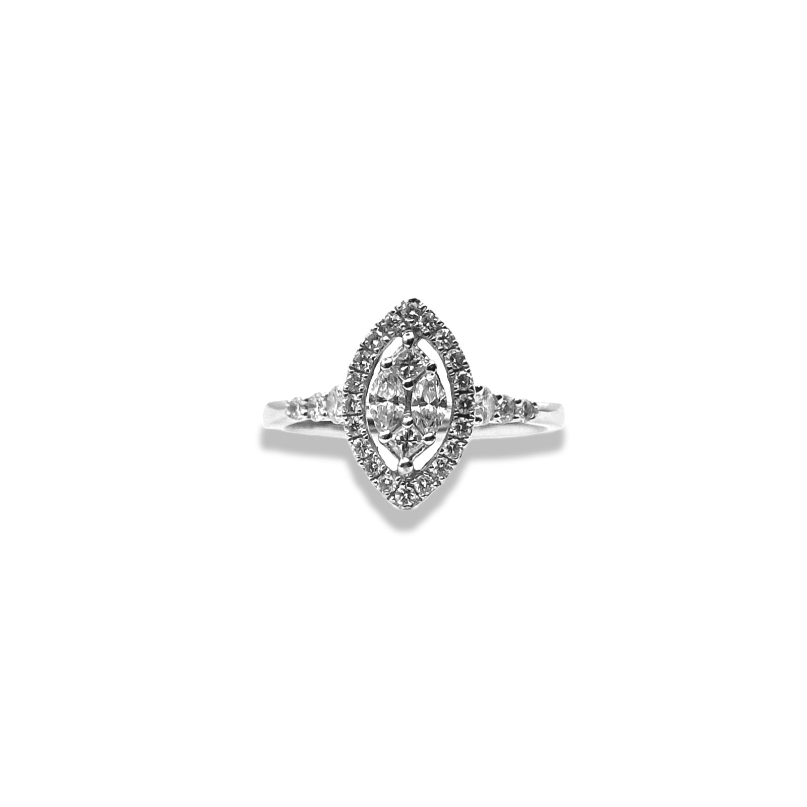 MARQUISE ACCENTS DIAMOND RING - Al Khatib Gold