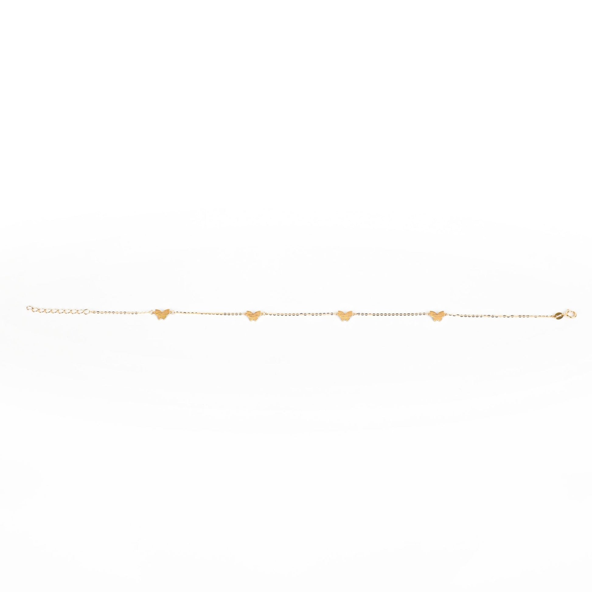 MICRO BUTTERFLY ANKLET - Al Khatib Gold