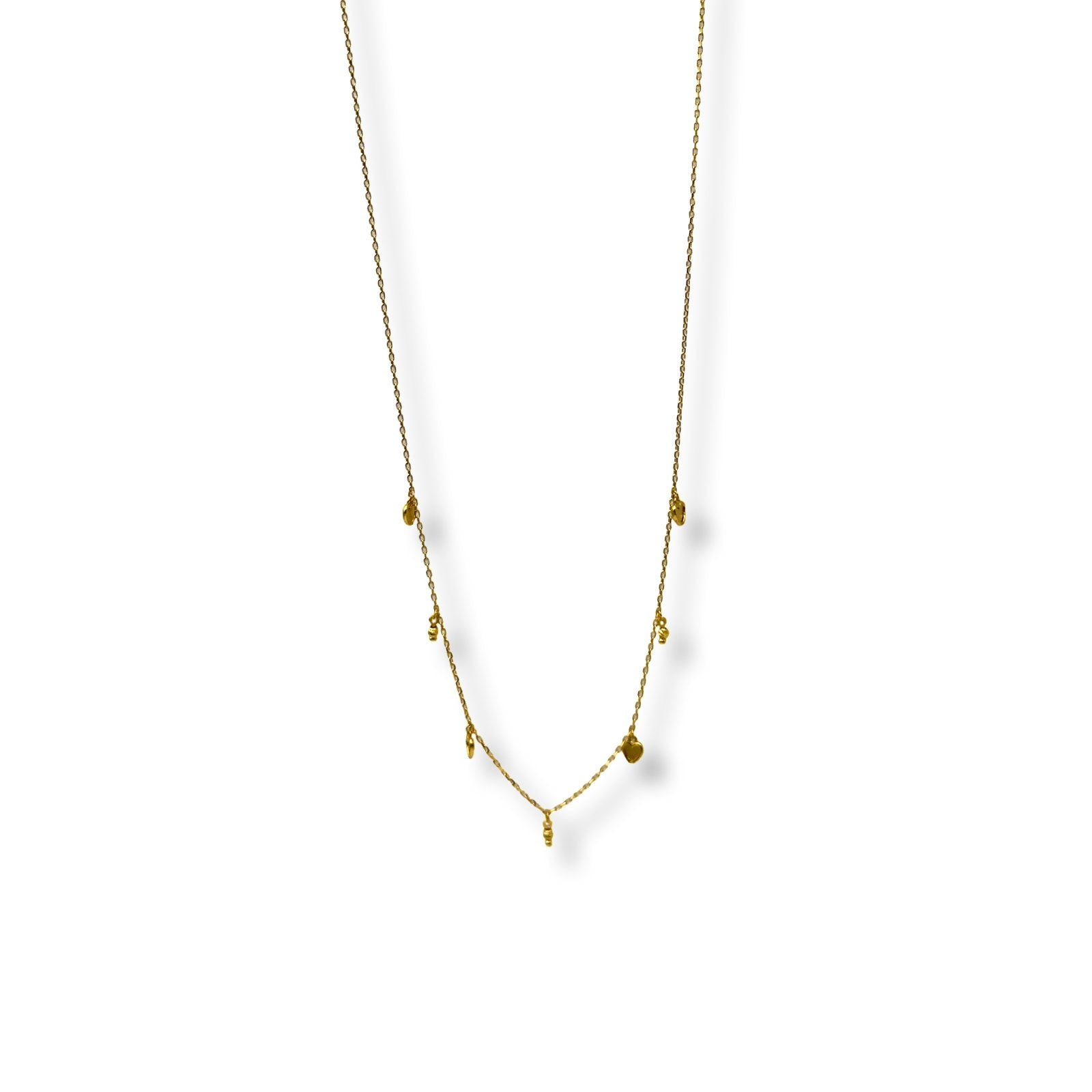 MICRO HEART CHARM NECKLACE - Al Khatib Gold