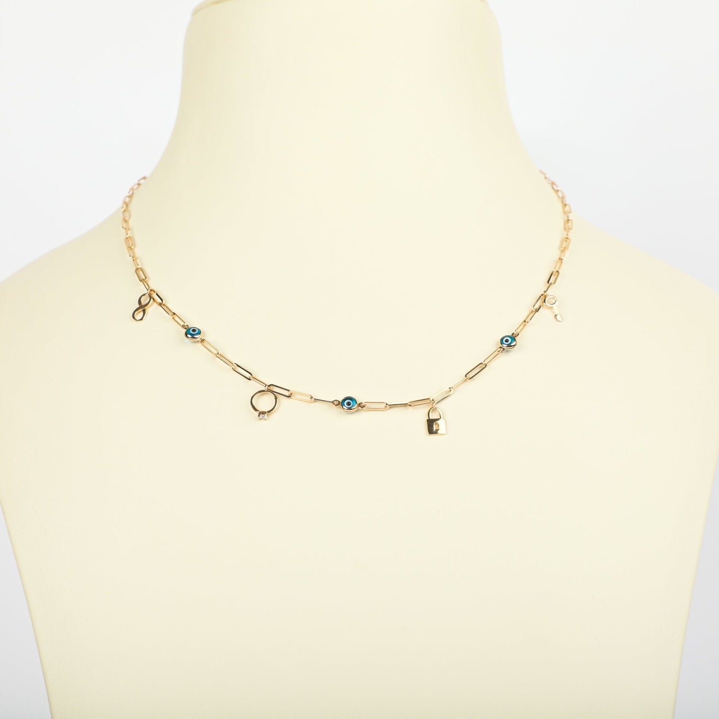 PAPERCLIP CHARM NECKLACE - Al Khatib Gold