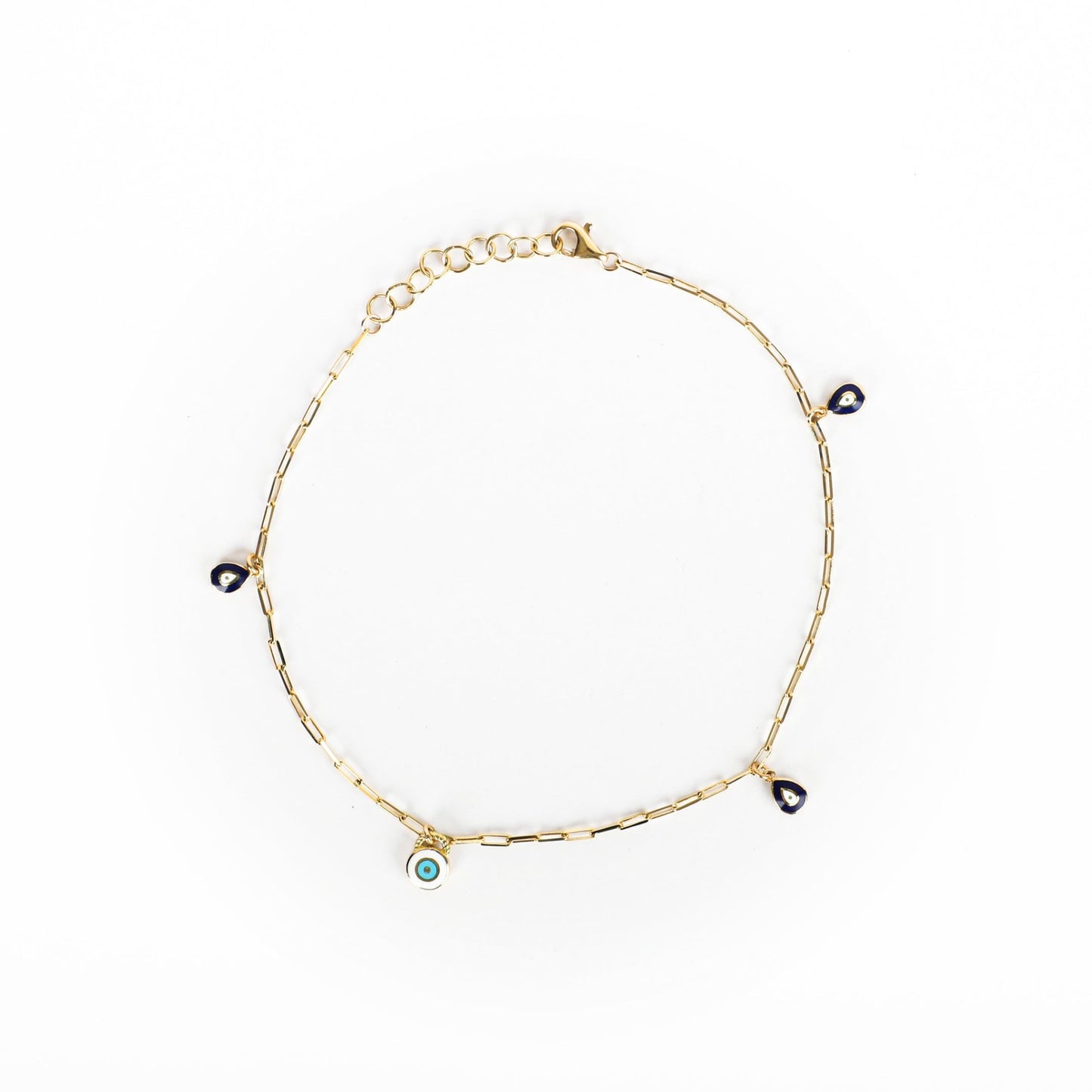 PAPERCLIP EYE ANKLET - Al Khatib Gold