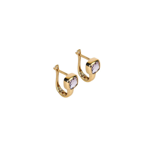 PURPLE HAZE HUGGIES EARRINGS - Al Khatib Gold