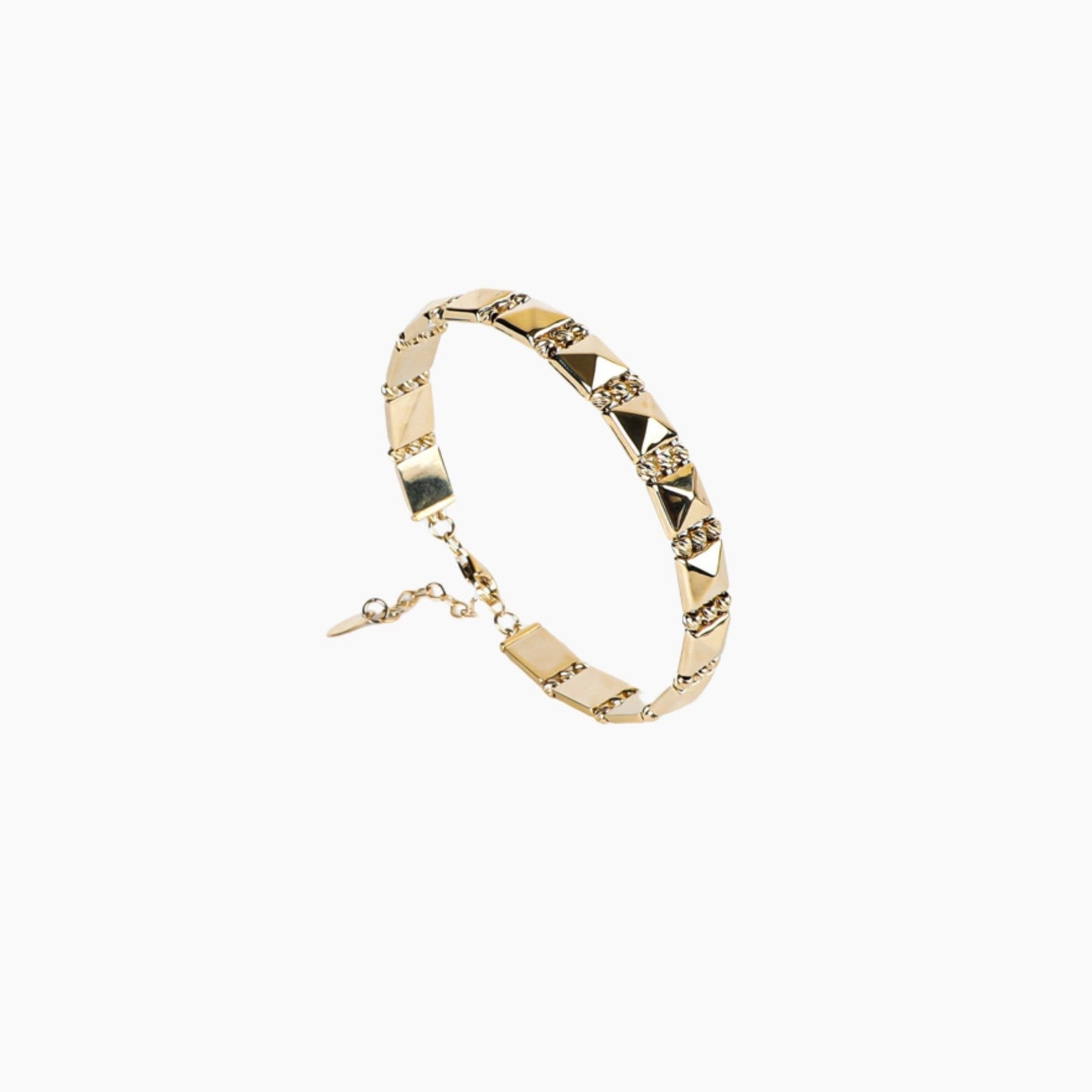 PYRAMID ROLL BANGLE - Al Khatib Gold