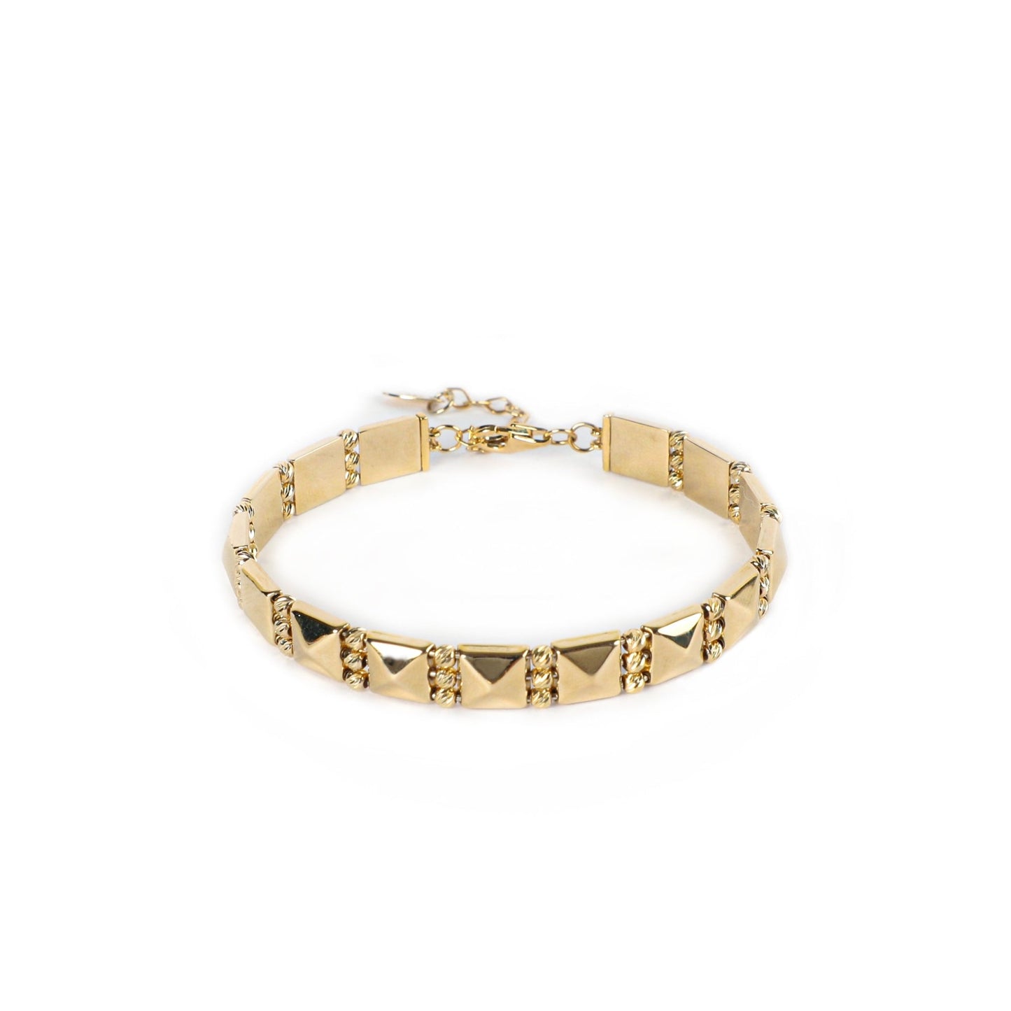 PYRAMID ROLL BANGLE - Al Khatib Gold