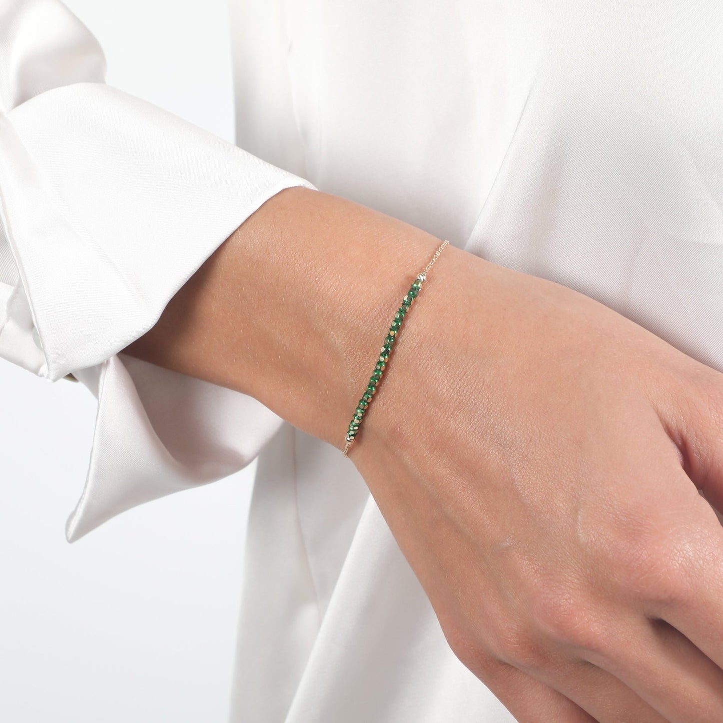 ROYAL GREEN ADJUSTABLE BRACELET - Al Khatib Gold