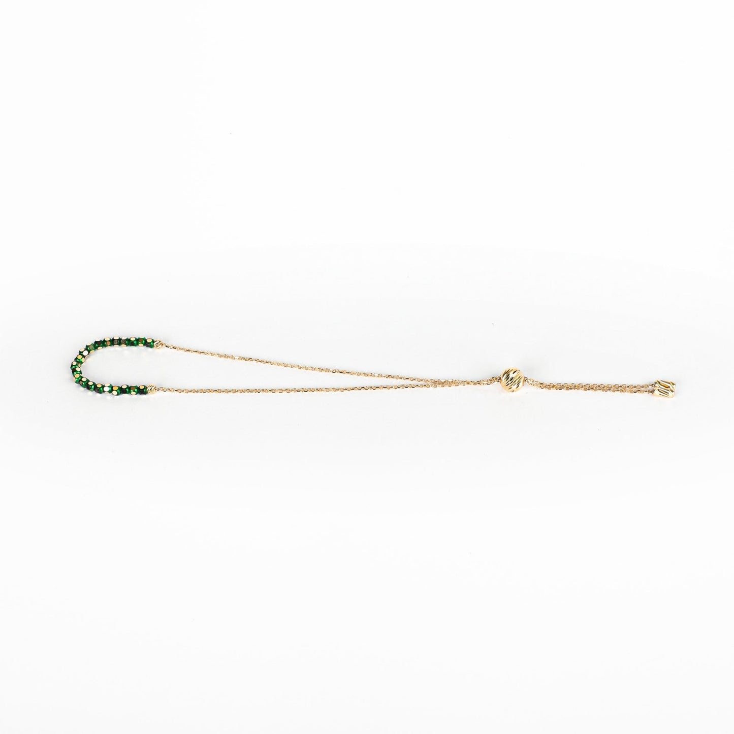 ROYAL GREEN ADJUSTABLE BRACELET - Al Khatib Gold