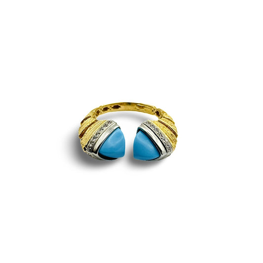 SERENITY BLUE RING - Al Khatib Gold