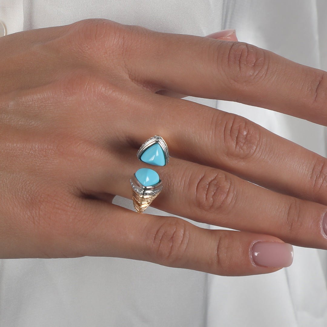 SERENITY BLUE RING - Al Khatib Gold