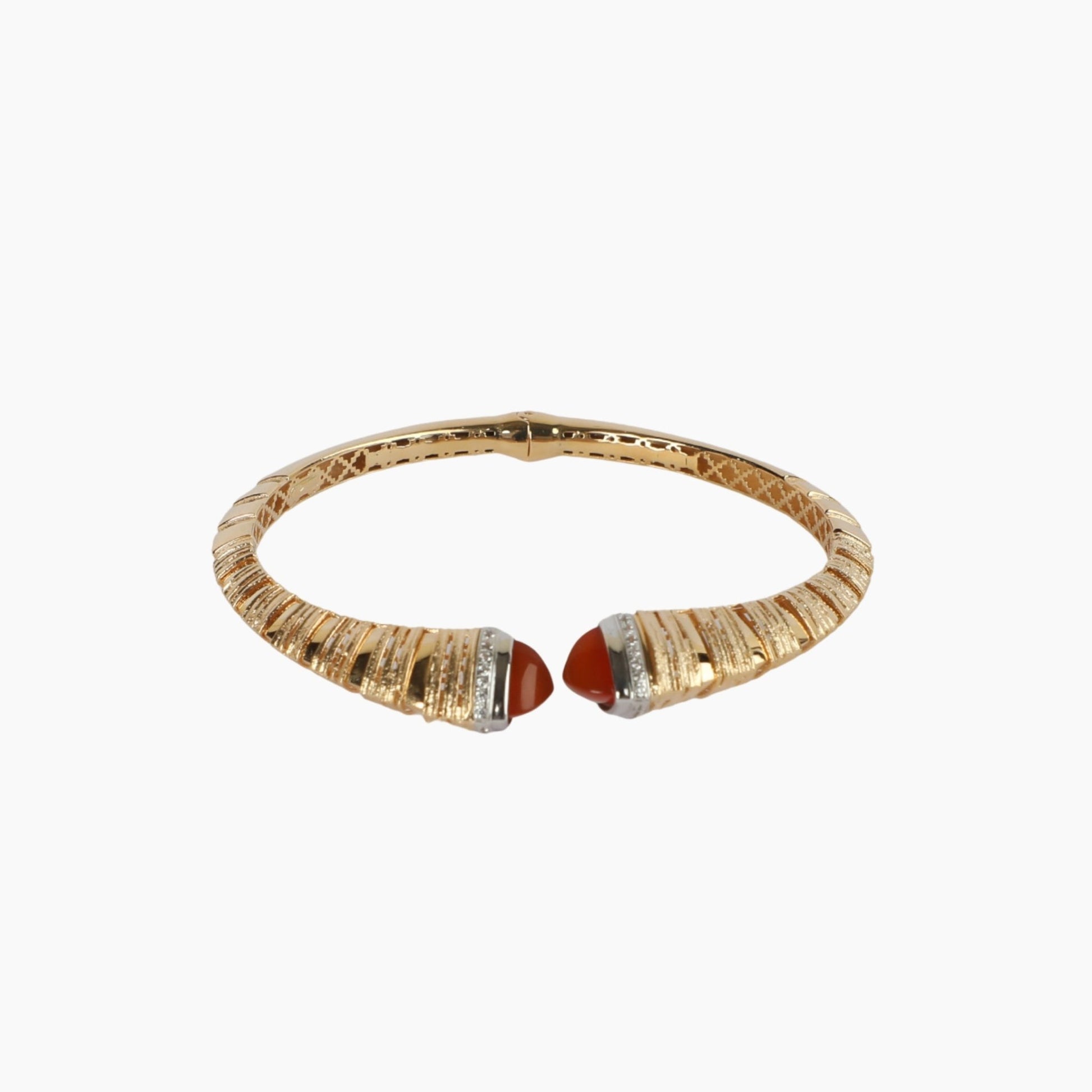 SERENITY MAROON BANGLE - Al Khatib Gold