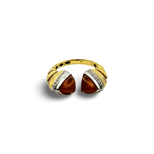 SERENITY MAROON RING - Al Khatib Gold