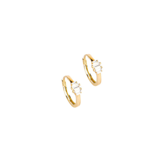 SPARKLE HUGGIES EARRINGS - Al Khatib Gold