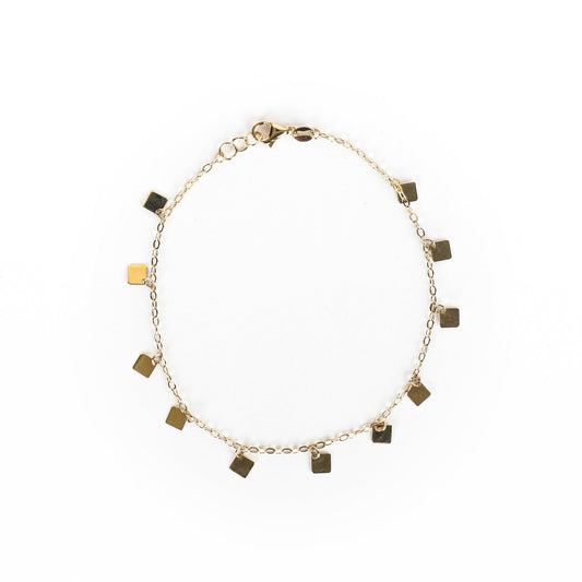 SQUARE CHARM BRACELET - Al Khatib Gold