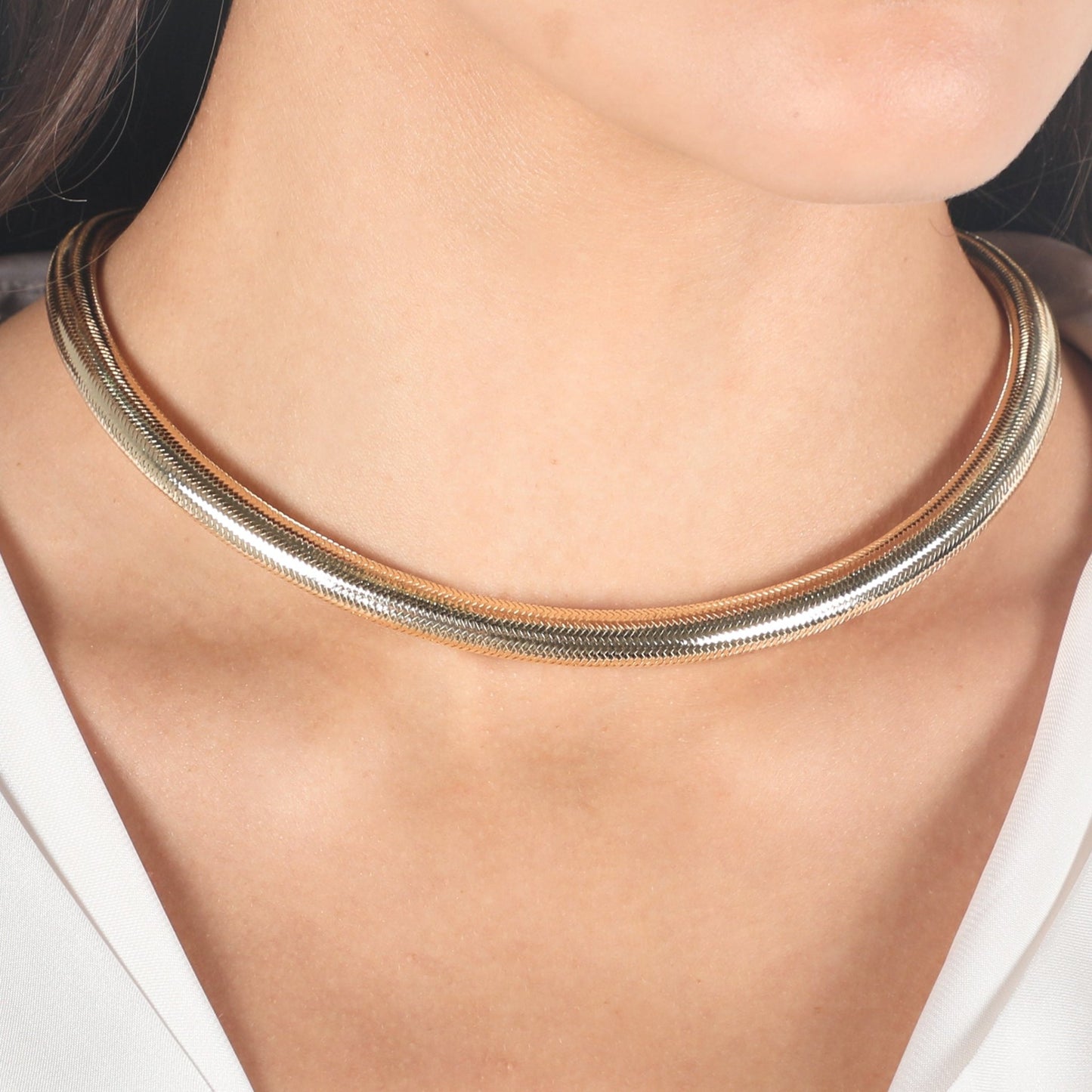 STRETCHY RIBBED CHOKER - Al Khatib Gold