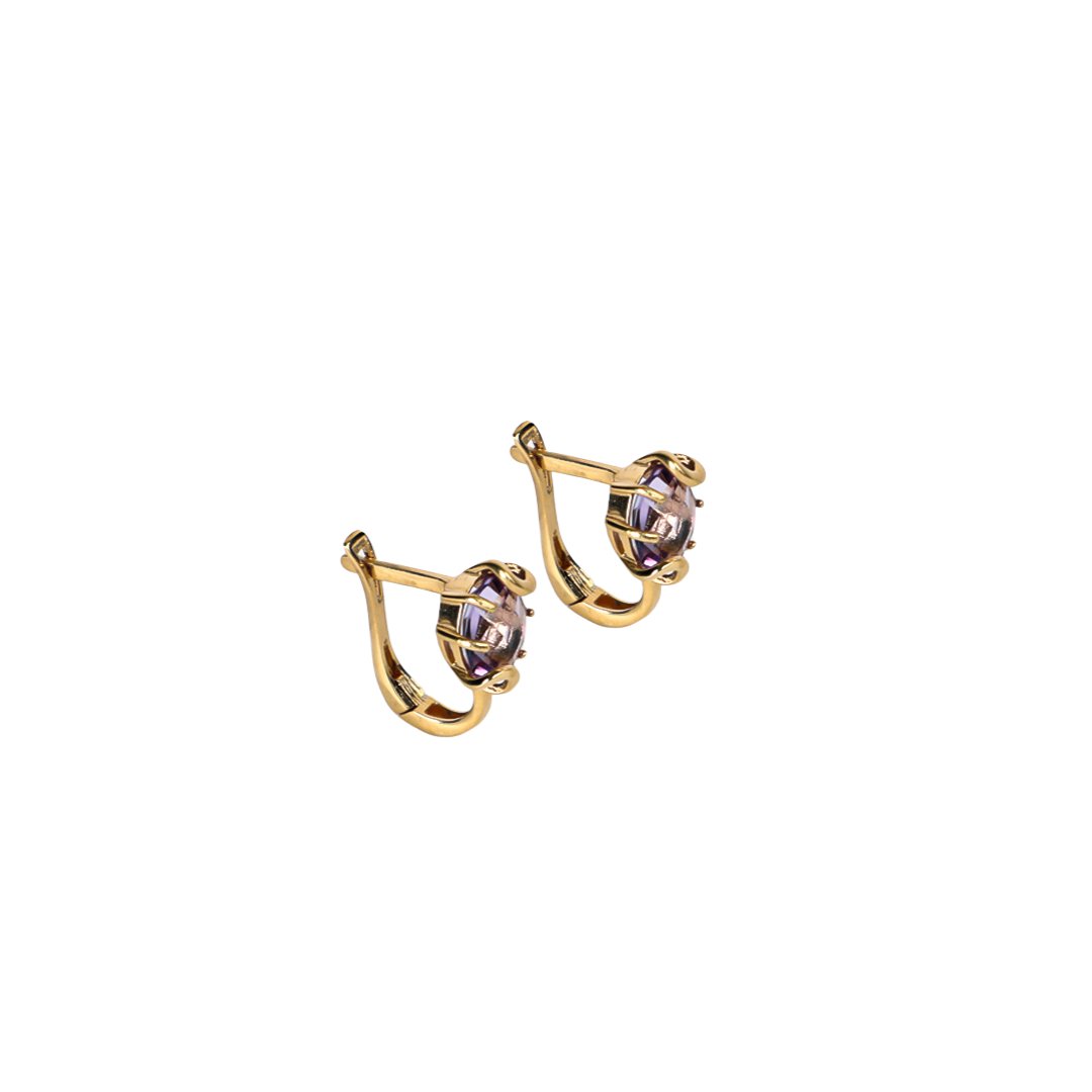 TRANSLUCENT HUGGIE EARRINGS - Al Khatib Gold