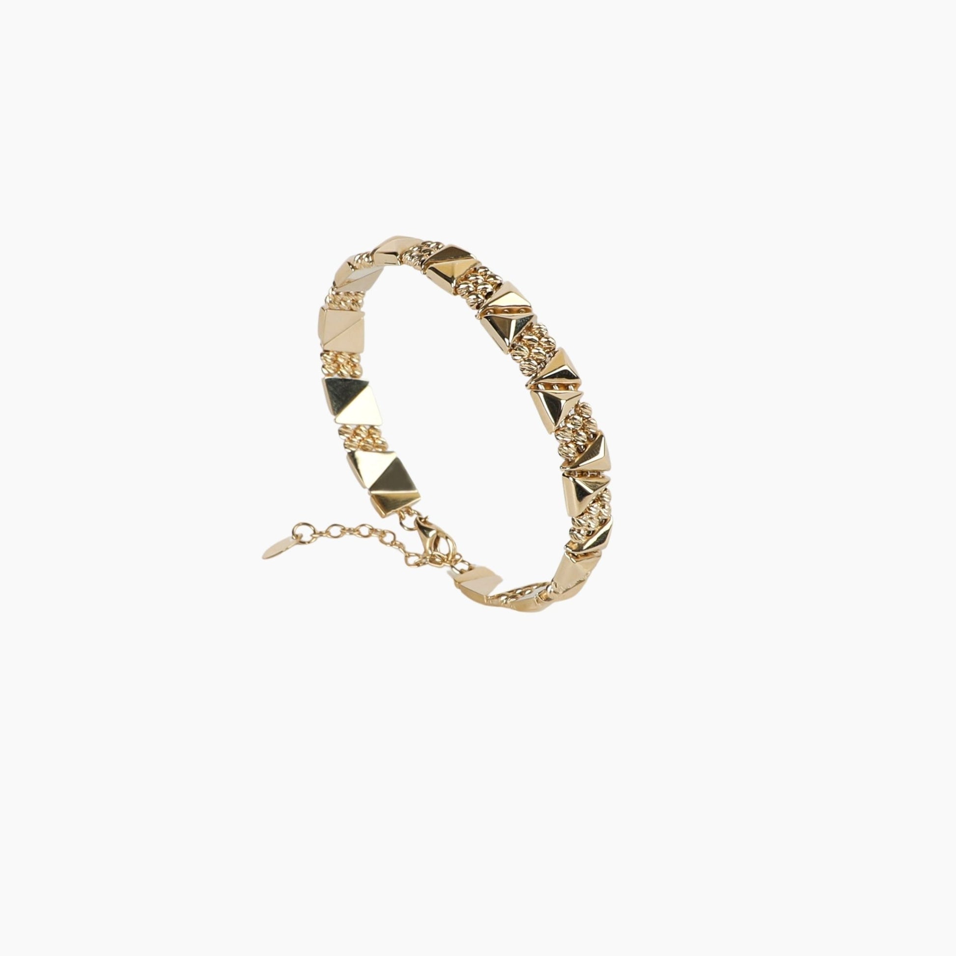 TRIANGLE ROLL BANGLE - Al Khatib Gold