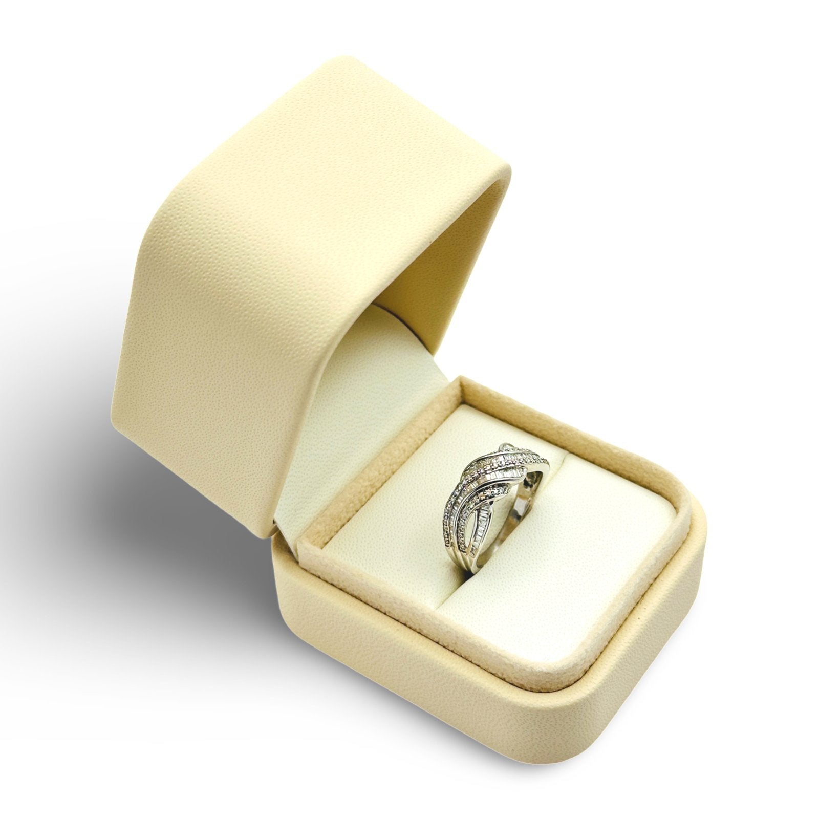 WAVE BAND DIAMOND RING - Al Khatib Gold